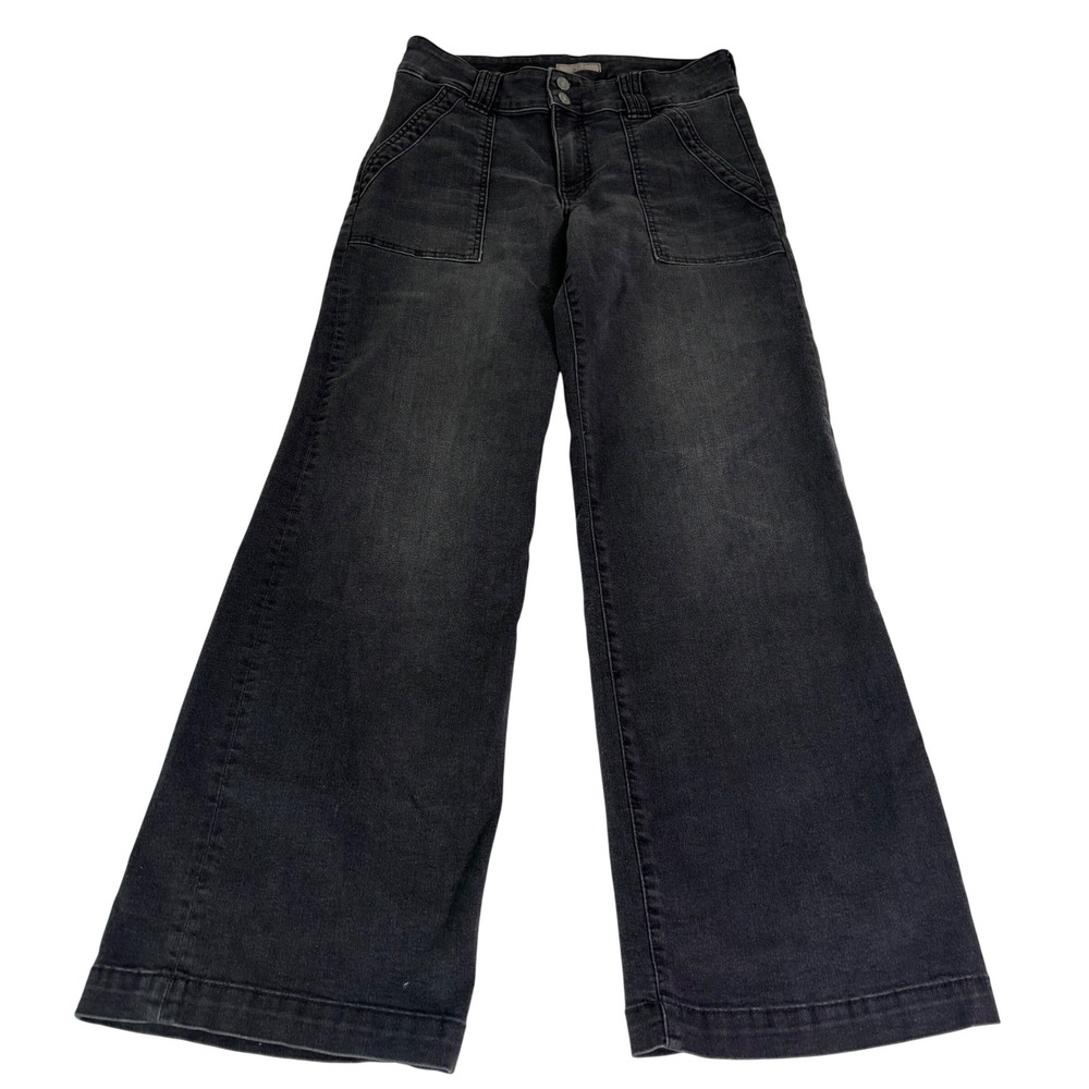 Kut from the Kloth Jodi High Rise Straight Leg Jeans Black Size 6
